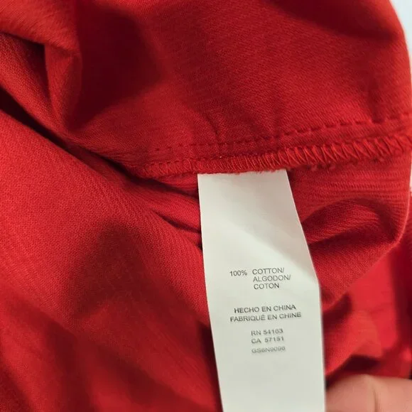 NWT G.H. Bass & Co. Red Corduroy Button-Up Shirt Dress - Medium‎ - Picture 6 of 11